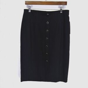 NYCC Woman's Pencil Skirt Size M Black Staple Capsule Versatile Timeless Classy